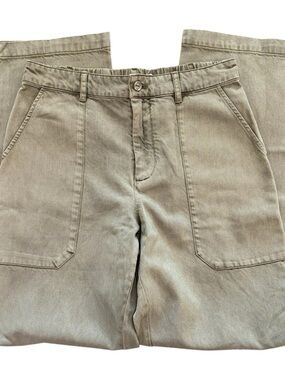 NWT YFB Women's Olive Green Straight Leg Cargo Denim Pants Size S
